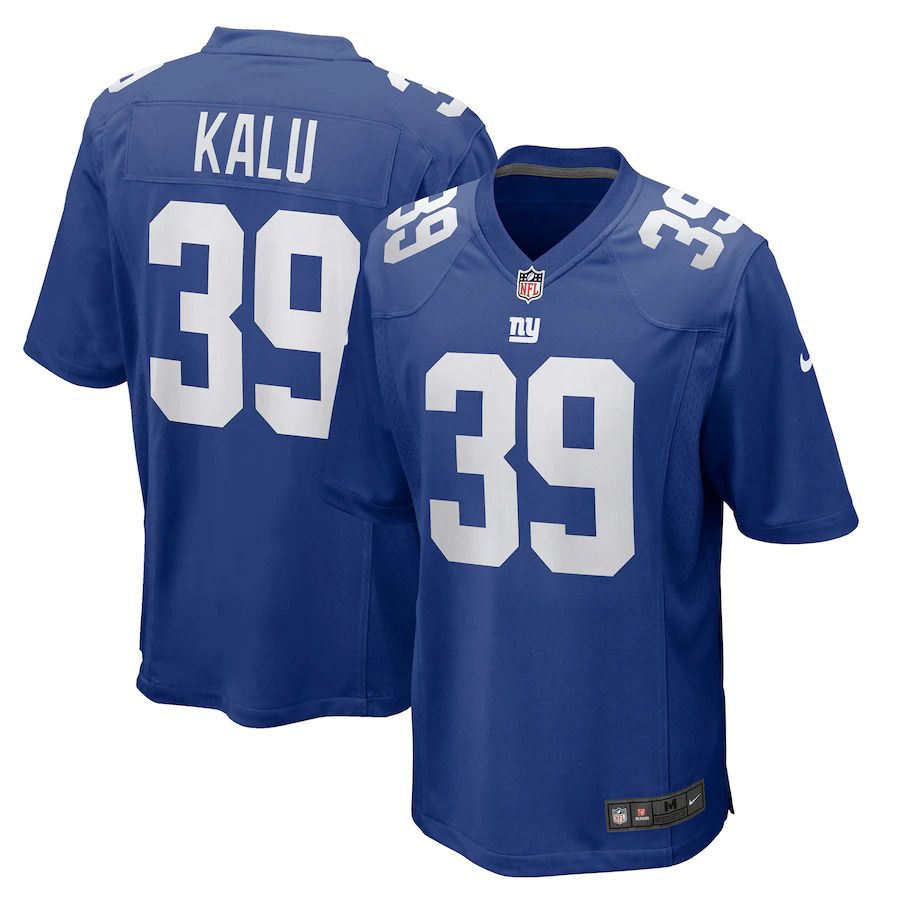 Men New York Giants #39 Joshua Kalu Nike Royal Game Player NFL Jersey